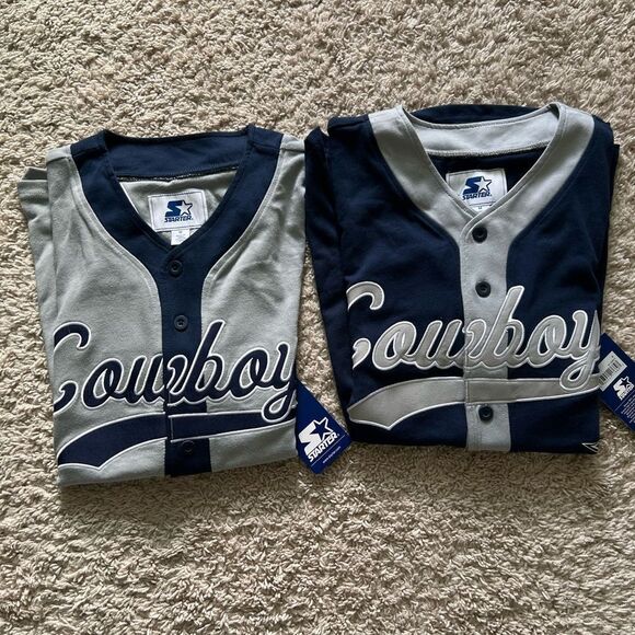 Lot of 2:Starter NFL Dallas Cowboys Button Up - Picture 1 of 5